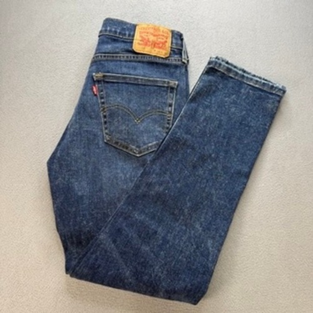 Levis 511 Slim Fit Jeans Slim 31x32 (FIT 30x30) Blue Denim Marbled Wash Casual